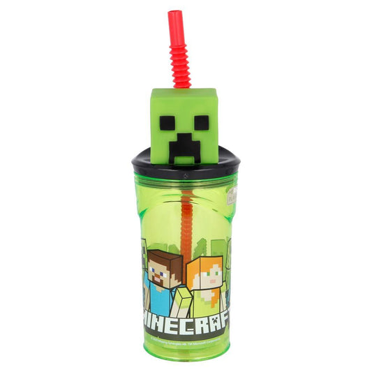 Toma Jugo Infantil 3D Minecraft 360 Ml