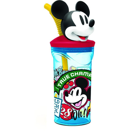 Combo 4 Toma Jugo Infantil con Figura 3D Paw Patrol, Minnie, Mickey
