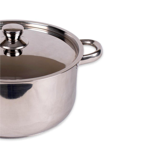 Set Batería De Cocina Málaga Acero + Utensilios Doral 14 Piezas