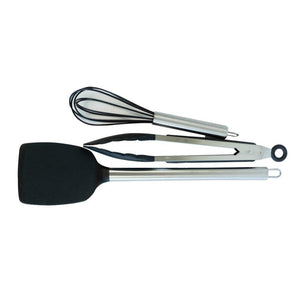 Set Batería De Cocina Málaga Acero + Utensilios Doral 14 Piezas