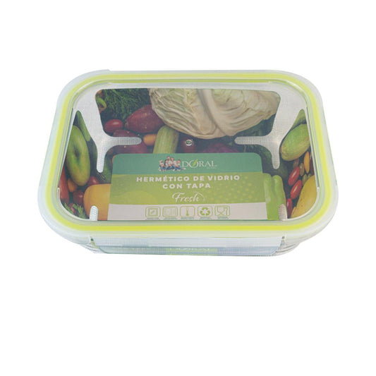 Combo 3 Herméticos Vidrio Doral 1500 ml + 1050 ml + 370 ml