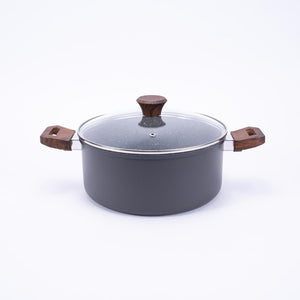 Set Batería De Cocina Alessandria Gris + Utensilios Doral 11 Piezas