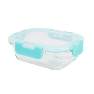 Hermético De Vidrio Borosilicato Fresh Lock Rectangular 370 Ml Doral