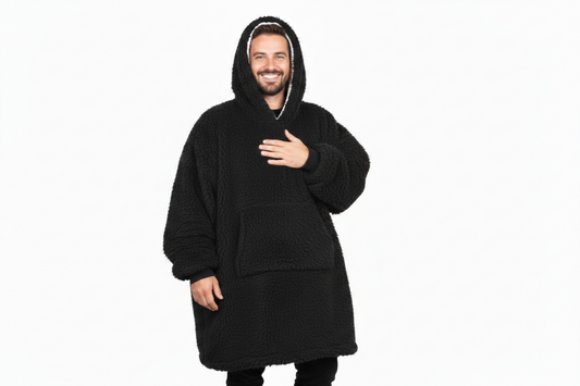 Poleron Felpa Con Capucha Oversize Sherpa
