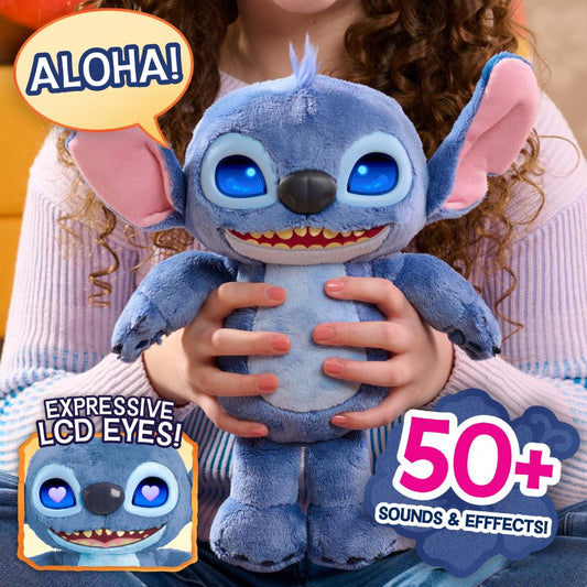 Stitch Peluche Con Mecanismo Y Movimiento De Ojos