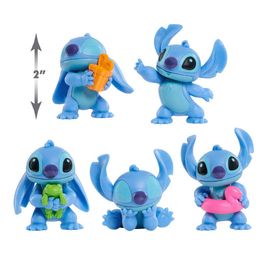 Combo 1 Set Pixeles Stitch 3D + 1 Pack de 5 Figuras + 1 Peluche Hazme Reír