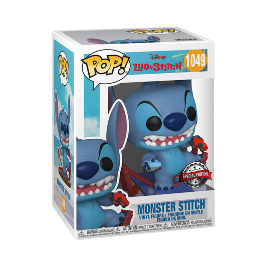 Combo 3 Funko Pop Stitch In Cuffs, Monster y Seated