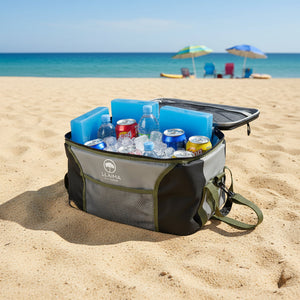 Bolso Cooler 25L Plegable con Tapa Dura 4 posavasos