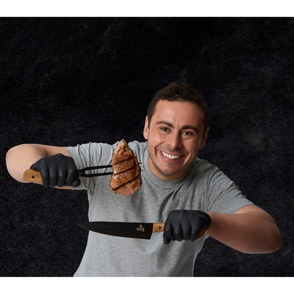 Set Cuchillo Y Tenedor Para Asado
