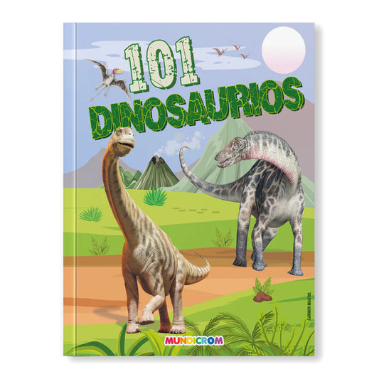 Combo 1 libro 101 Dinosaurios + 1 Libro con fichas informativas - Dinosaurios