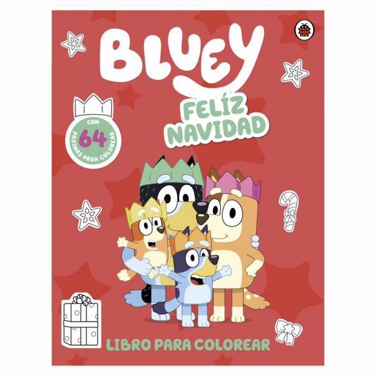 Bluey. Feliz Navidad. Libro Colorear