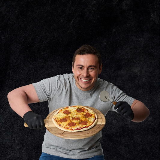 Set Tabla Para Pizza Y Cortador. 90 años