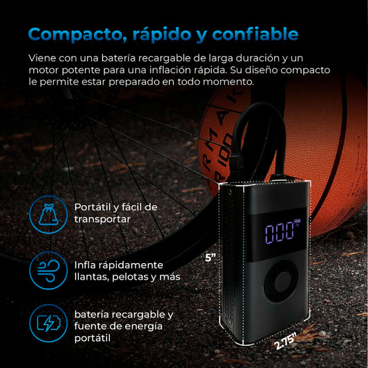 Compresor de aire y Power Bank AAC-101