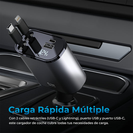 Cargador Retractil  4 en 1  ARCC-101
