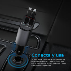 Cargador Retractil  4 en 1  ARCC-101