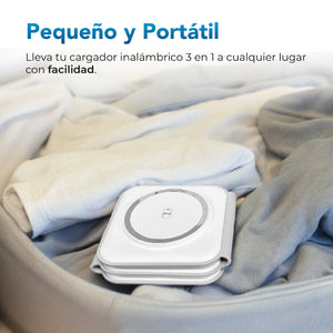 Cargador inalámbrico 3 in 1 Blanco  AWC