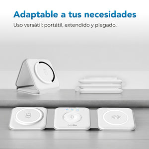 Cargador inalámbrico 3 in 1 Blanco  AWC