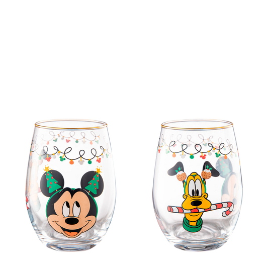 Set 2 Vasos Redondos 550ml Navidad Disney Classic
