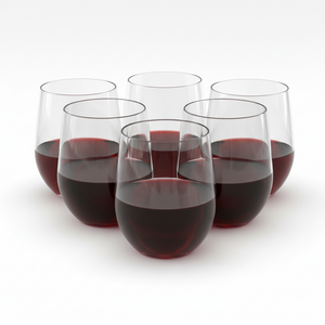 Combo 6 Vasos Acrílicos para Vino 400 ml — 3 Sets de 2 Unidades