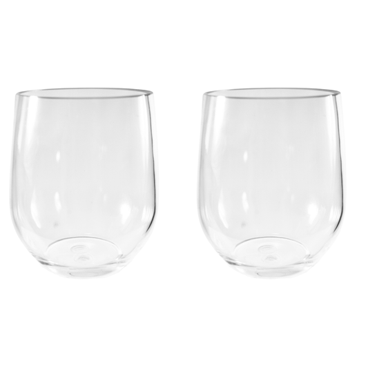 Set de 2 Vasos Acrílicos para Vino 400ml