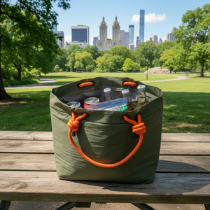 Bolso Cooler Impermeable 16.5Lt Verde Oliva Con Cierre