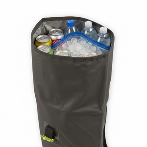 Combo Mochila Cooler Impermeable 15Lt Gris+ Icepack 1 Kilo