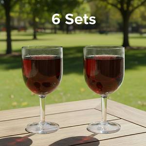 Combo 12 Copas Acrílicas para Vino 440 ml — 6 Sets de 2 Unidades