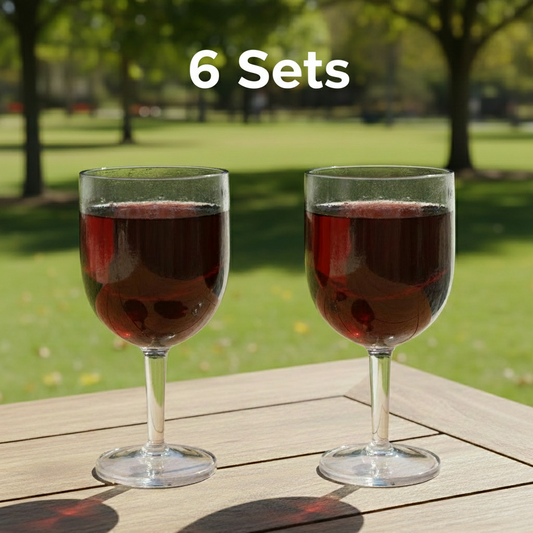 Combo 12 Copas Acrílicas para Vino 440 ml — 6 Sets de 2 Unidades