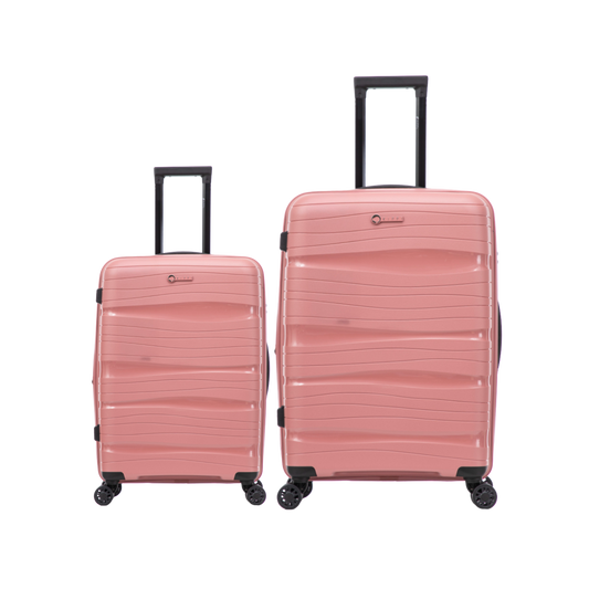 Maleta Kippi PACK X2 (S-L) Rígida Ultra Resistente y Expandible Rose Gold