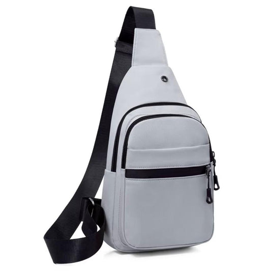 Combo Bandolera Cruzado Gris Navigator + Lentes de sol Ulm color gris + Botella Plegable Gout 700ML Azul