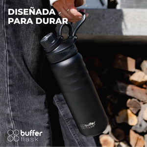 Combo Oracle Red Bull Racing: Jockey Negro Logo Blanco + Botella Térmica Buffer 700 ml