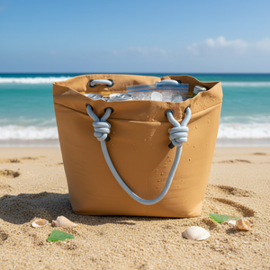 Bolso Cooler Impermeable 16.5Lt Beige Con Cierre