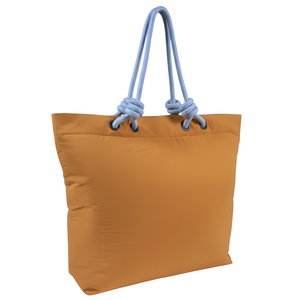 Combo Banano Silicona Celeste y Bolso Cooler Impermeable 16.5Lt Beige