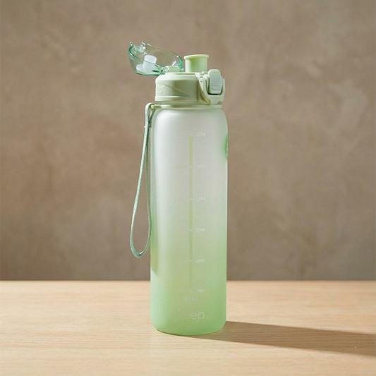 Botella Medidas Rubber 1 L Keep Pistacho