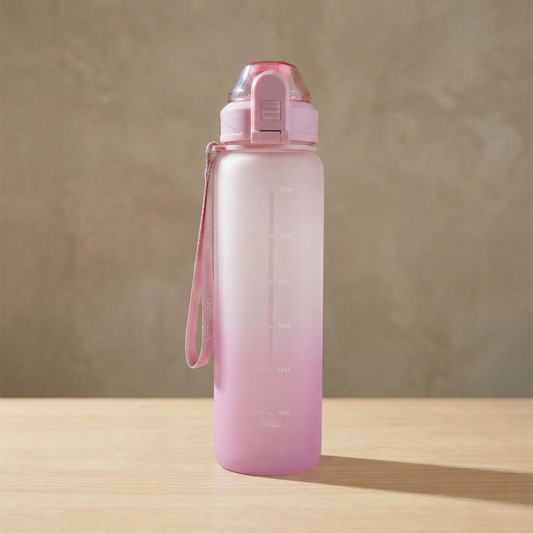 Botella Medidas Rubber 1 L Keep Rosado