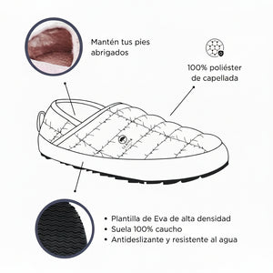 Combo Mantas Fleece Beige y Gris + Pantuflas Mujer Burgundy