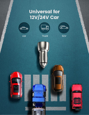 Cargador Para Automovil Ugreen 52.5W Usb-C + Usb-A