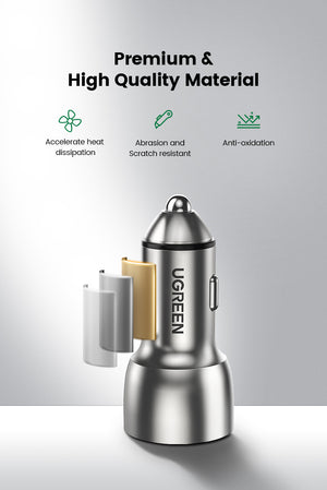 Cargador Para Automovil Ugreen 52.5W Usb-C + Usb-A