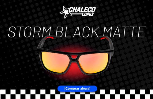 Lentes de Sol Chale Lopez Storm Black Matte Rojo