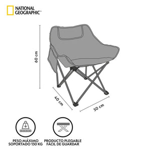Silla Camping Moon Lancaster Gris National Geographic