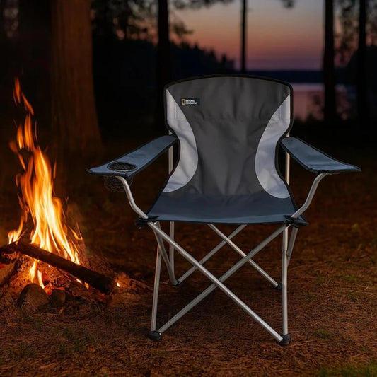 Silla Plegable Camping Acolchada Denver Gris National Geographic