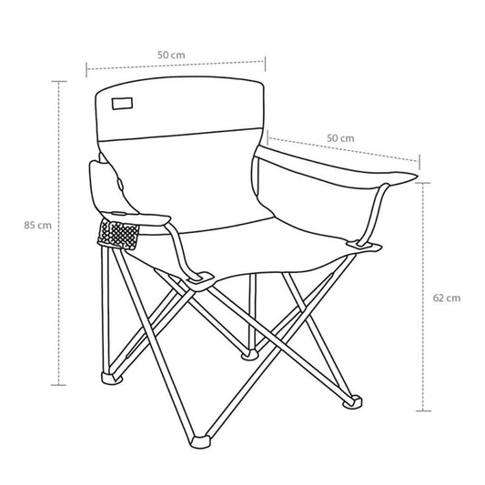 Silla Plegable Camping Acolchada Denver Gris National Geographic