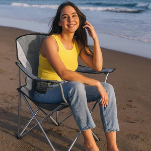 Silla Plegable Camping Acolchada Denver Gris National Geographic