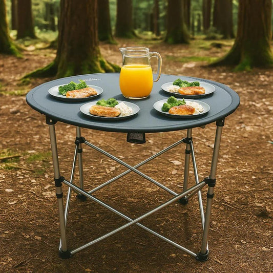 Mesa Plegable Camping Serengeti con Posavasos Gris National Geographic