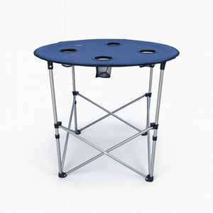 Mesa Plegable Camping Serengeti con Posavasos Azul National Geographic