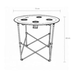 Mesa Plegable Camping Serengeti con Posavasos Azul National Geographic
