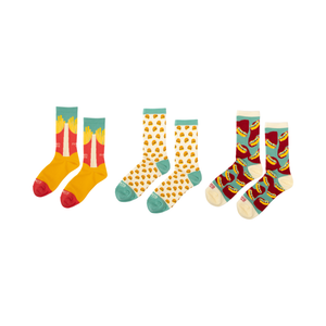 Pack 3 Pares Calcetines Coleccionables Fast Food Tejido Rib Pronto Copec