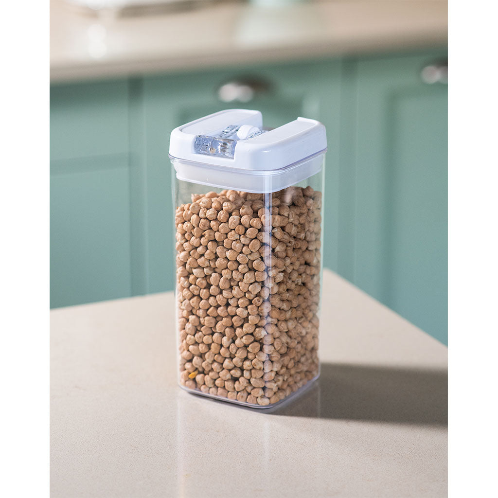 Canister Hermético A Presión 1.200 Ml Blanco