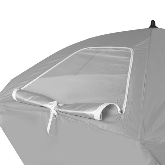Combo Playero Grey-Green: Quitasol Carpa Gris + Silla de Camping Verde