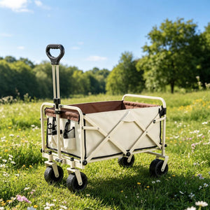 Carrito Plegable para Camping - Playa Todo Terreno Beige Hasta 80 kg Navigator